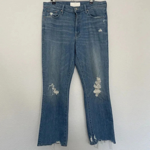 Mother The Insider Ankle Size 32 Jeans Destroyed Bills - Picture 2 of 12
